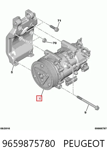 9659875780 Peugeot/Citroen Compresor climatizador