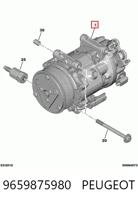 9659875980 Peugeot/Citroen Compresor climatizador