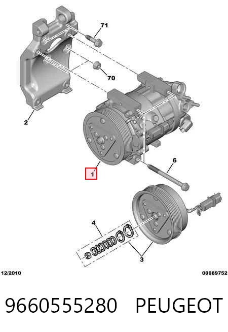 9660555280 Peugeot/Citroen Compresor climatizador