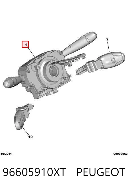 96605910XT Peugeot/Citroen Mando bajo volante