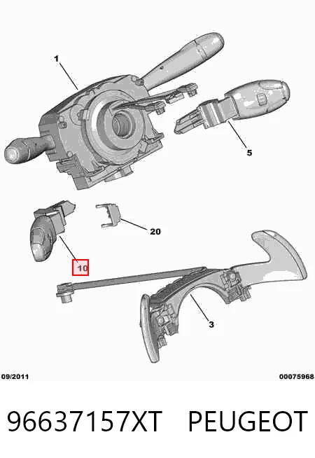 96637157XT Peugeot/Citroen Interruptor de control de crucero