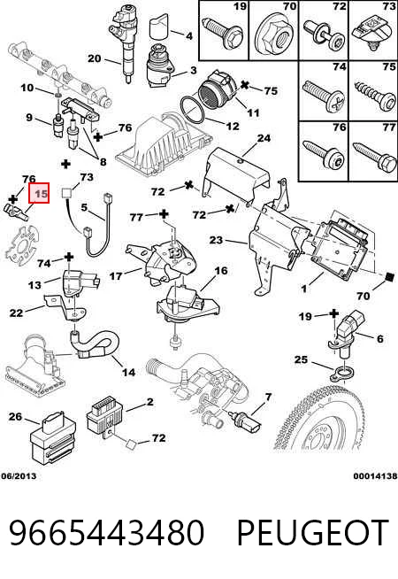 9665443480 Peugeot/Citroen Sensor posición arbol de levas