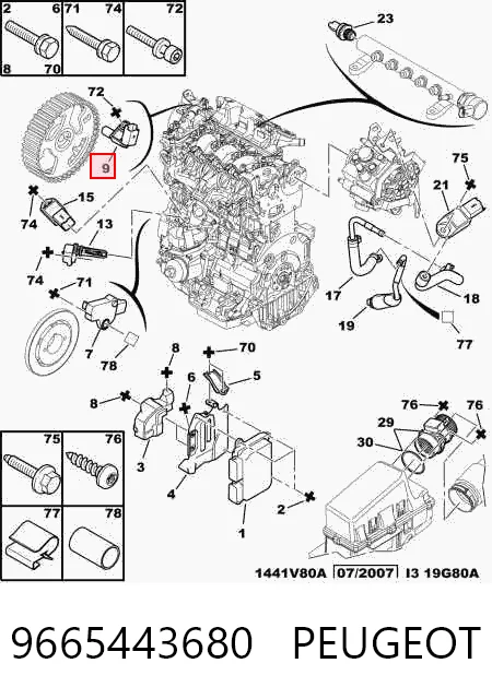 Sensor de levas C3 I hatchback (2002-2009) original desde 29,52 €