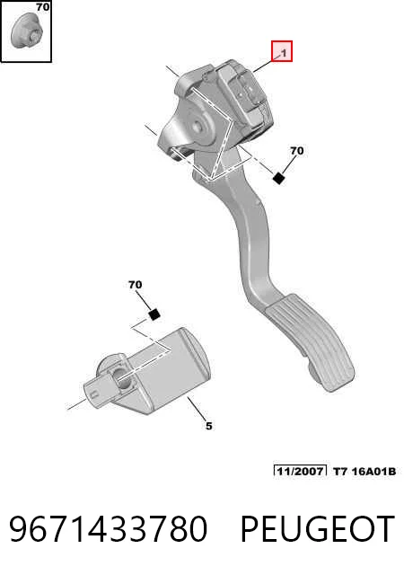 Comprar Pedal del acelerador Citroen C3 AIRCROSS II 2R, 2C