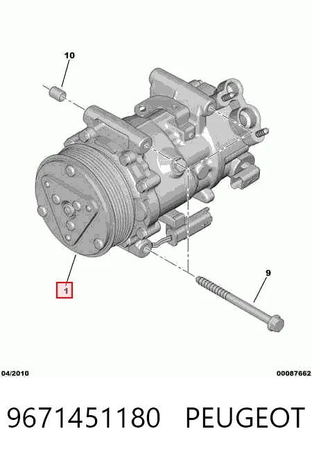 9671451180 Peugeot/Citroen Compresor climatizador
