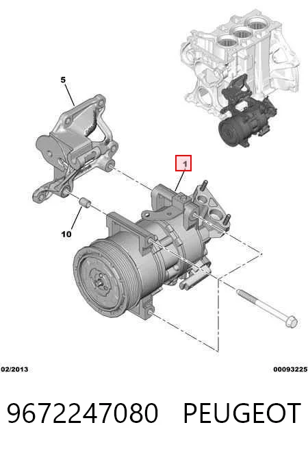 9672247080 Peugeot/Citroen Compresor climatizador