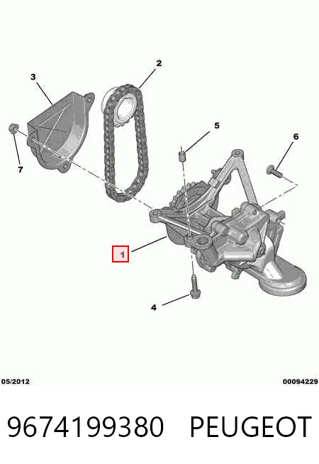 9674199380 Peugeot/Citroen Bomba de aceite