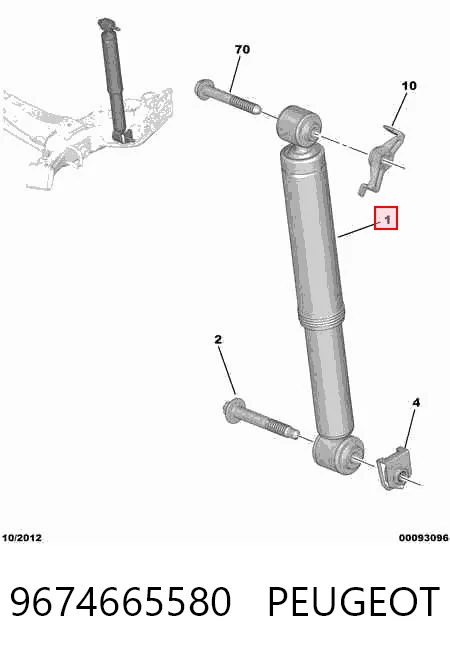 Amortiguadores traseros para Peugeot 301 ()