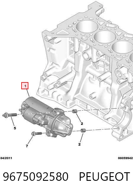 9675092580 Peugeot/Citroen Arranque motores
