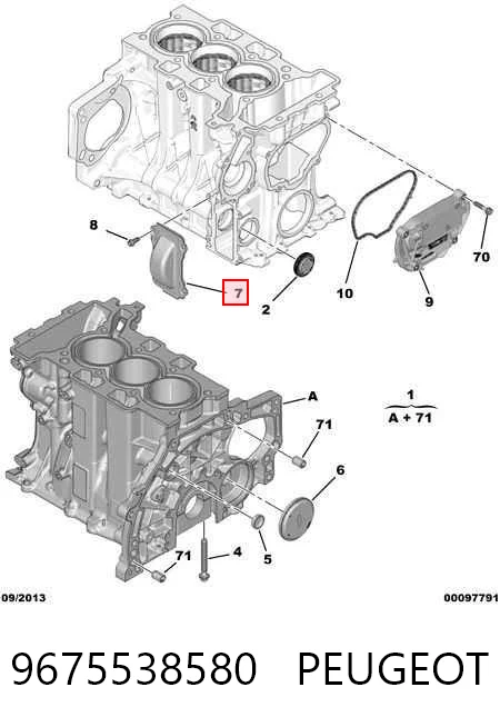 9833629380 General Motors Cárter de aceite del motor