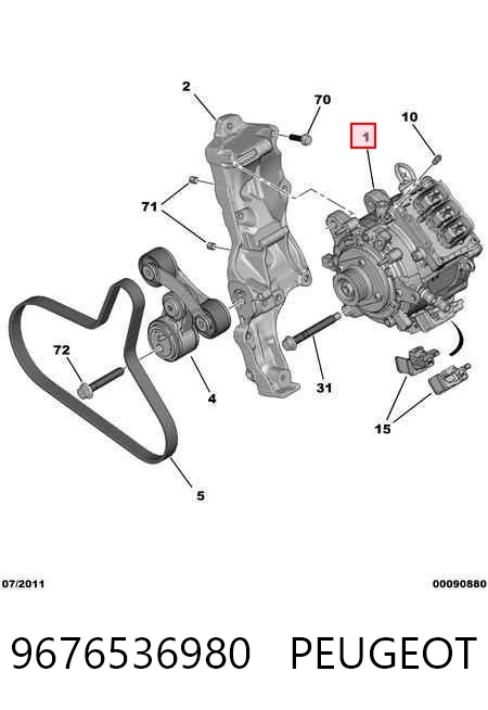Alternador PEUGEOT 9676536980