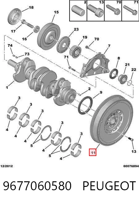 Volante motor 415052910 INA