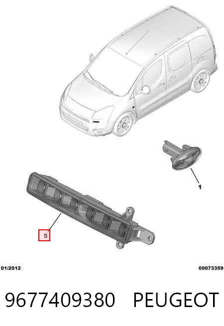 9677409380 Peugeot/Citroen Luz diurna