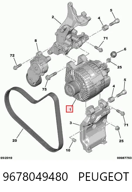9678049480 Peugeot/Citroen Alternador de coche