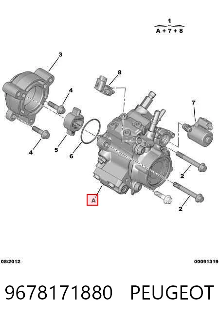 9678171880 Peugeot/Citroen Bomba de inyección