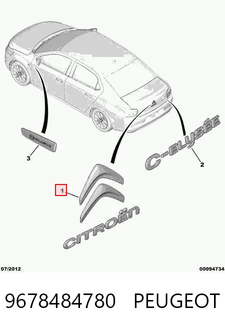 Emblema para Citroen C-Elysee