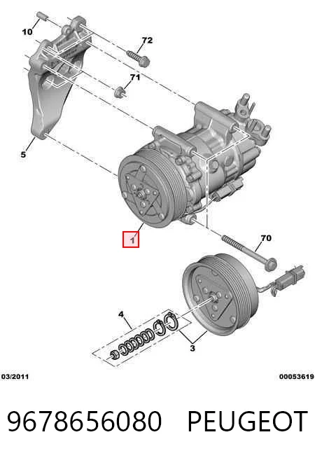 9678656080 Peugeot/Citroen Compresor climatizador