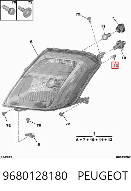  Faro derecho Citroen C2 