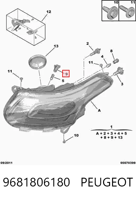 Faro delantero derecho Citroen C3  monovolumen comprar en España