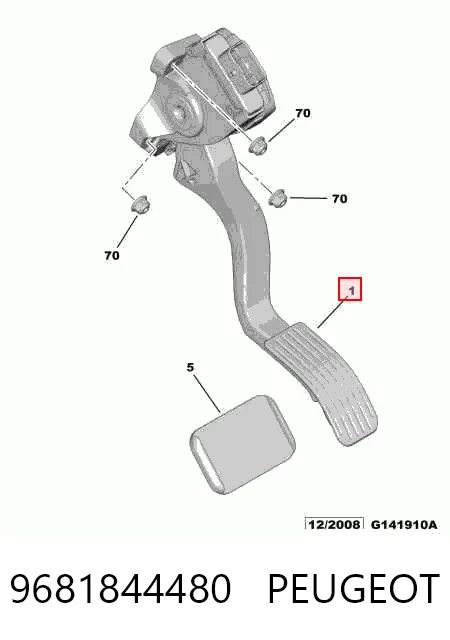  Pedal del acelerador Citroen C3 