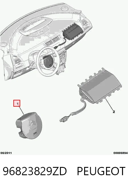 Airbag en el lado del conductor VAG 96823829ZD precio, desde 30,49 EUR