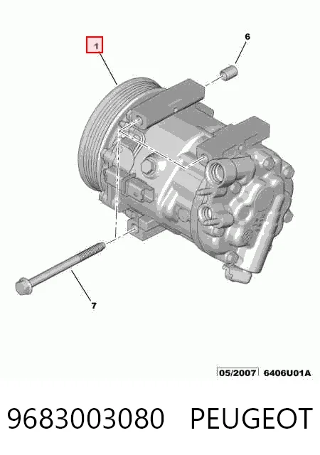 9683003080 Peugeot/Citroen Compresor climatizador