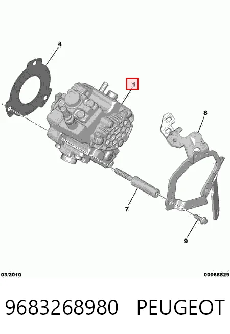 9683268980 Peugeot/Citroen Bomba de inyección