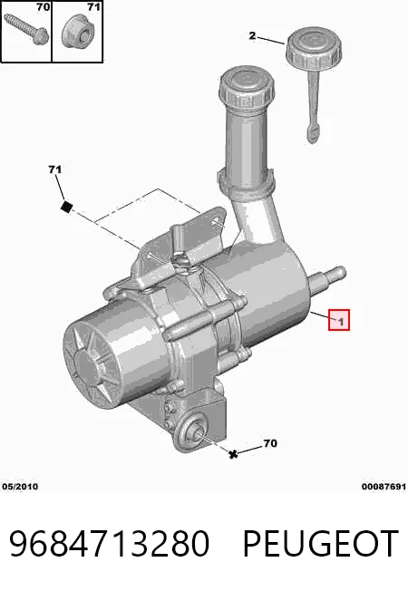 9684713280 Peugeot/Citroen Bomba hidráulica de dirección