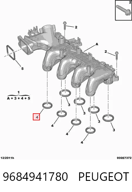 9684941780 Peugeot/Citroen Colectores de admisión