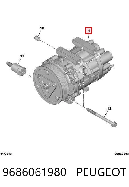 9686061980 Peugeot/Citroen Compresor climatizador
