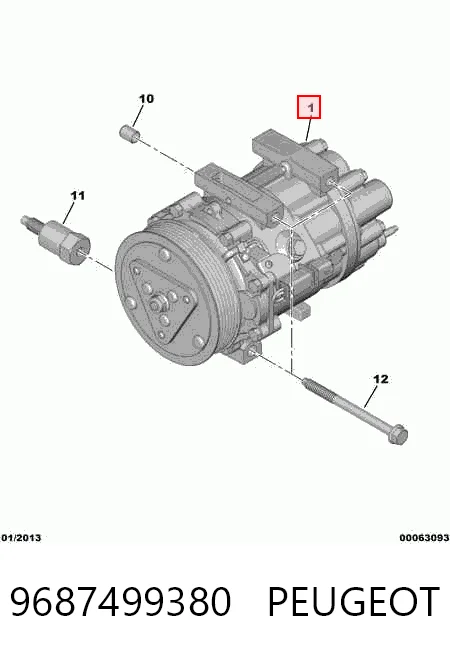 9687499380 Peugeot/Citroen Compresor climatizador