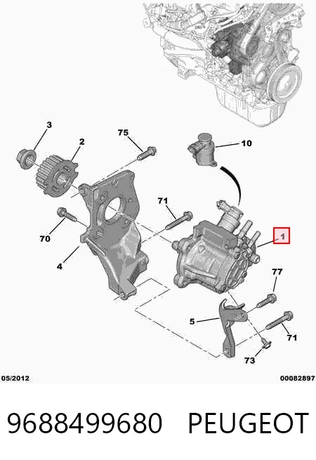 9688499680 Peugeot/Citroen Bomba de inyección