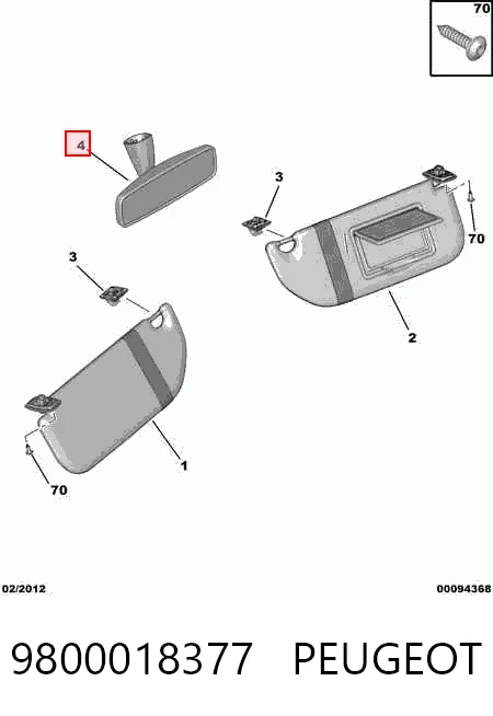 Espejo interior Citroen C4 Cactus SUV (2014 - 2026) precio, desde 29,04 EUR