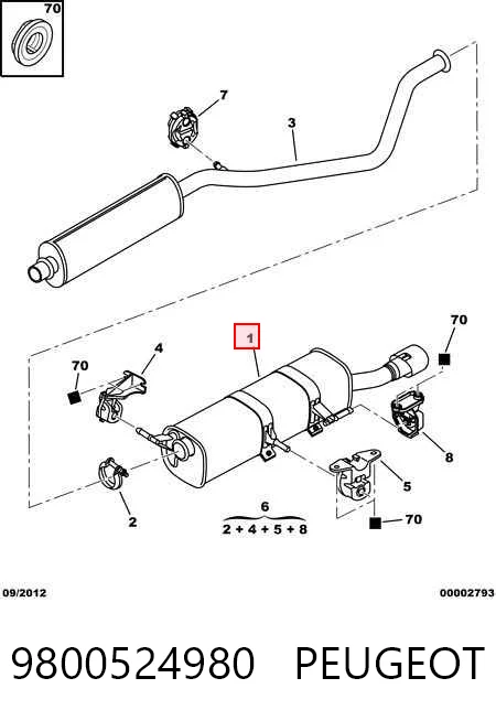 Silencioso trasero Peugeot 307  desde 103,57 €