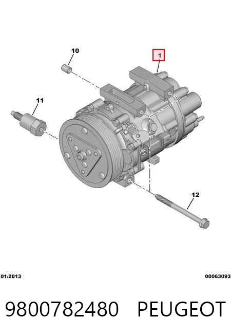 9800782480 Peugeot/Citroen Compresor climatizador