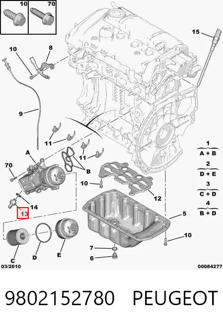 9802152780 Peugeot/Citroen Indicador de presión del aceite