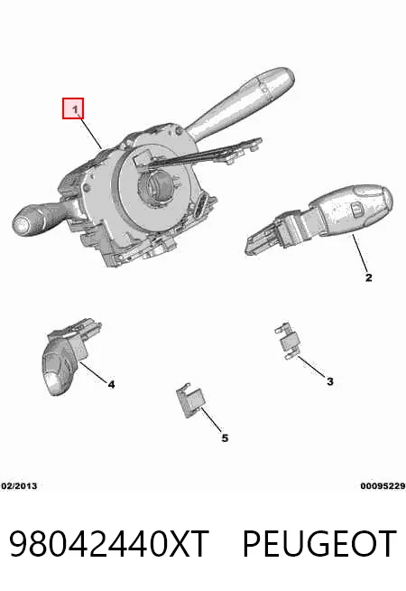 98042440XT Peugeot/Citroen Mando bajo volante