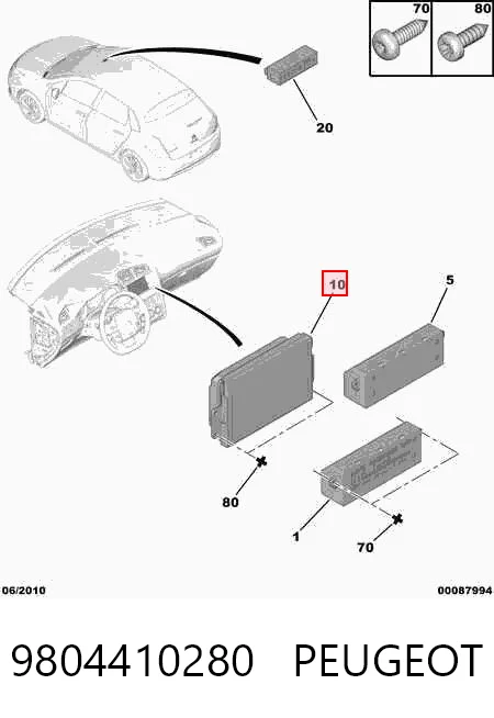 Pantalla multifuncion para Citroen C4 II B7