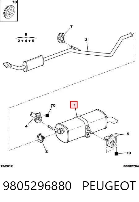 Silenciador trasero para Peugeot 308 4E, 4H