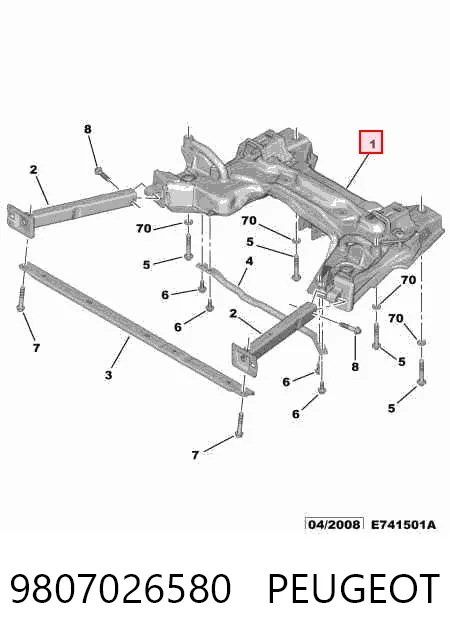 Comprar Subchasis delantero soporte motor Citroen C3 II 2R, 2C a bajo precio