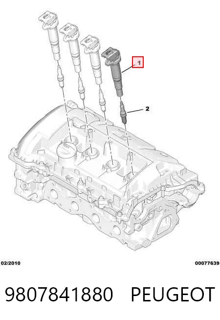 9807841880 Peugeot/Citroen Bobina de ignición