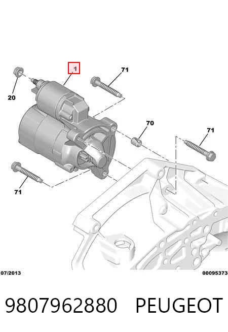 9807962880 Peugeot/Citroen Arranque motores