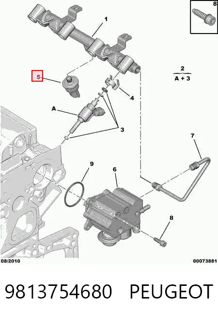 Sensor de presión de combustible 13537528350 BMW