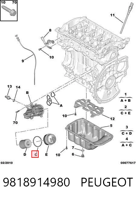9818914980 Peugeot/Citroen Filtro aceite