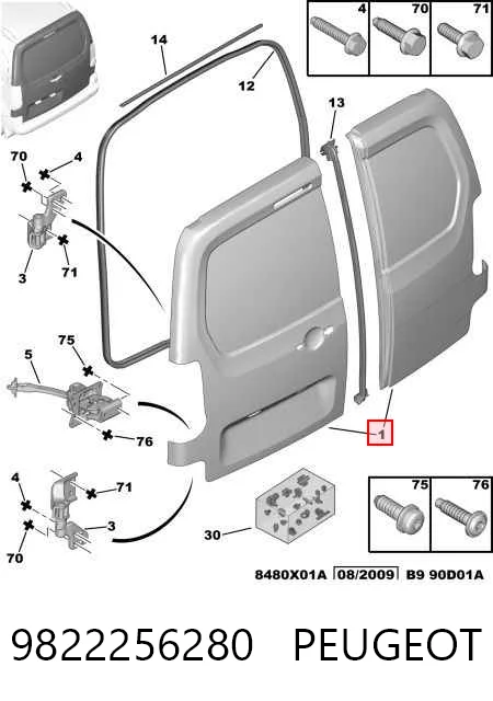 Puerta trasera izquierda de furgón de doble hoja Fiat/Alfa/Lancia 9820436880 precio, desde 288,02 EUR