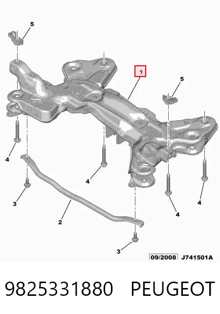 Subchasis delantero soporte motor Citroen C4 Cactus SUV (2014 - 2026) precio, desde 153,91 EUR