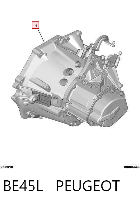Caja de cambios manual completa BE45L PEUGEOT