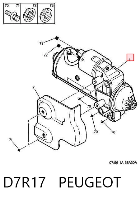D7R17 Peugeot/Citroen Arranque motores