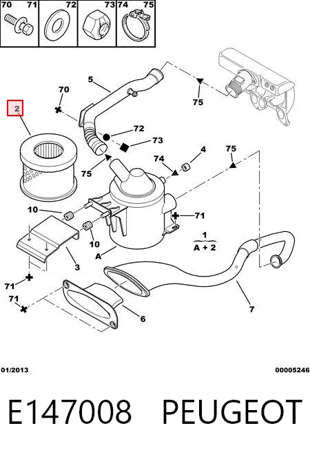 Comprar Filtro de aire Peugeot 205 I 741A, C a bajo precio