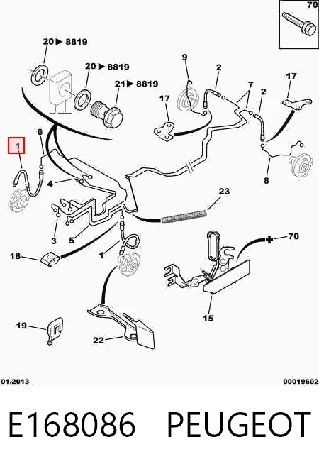 Tubo flexible de frenos delantero C5  familiar (2001-2004) original desde 13,29 €